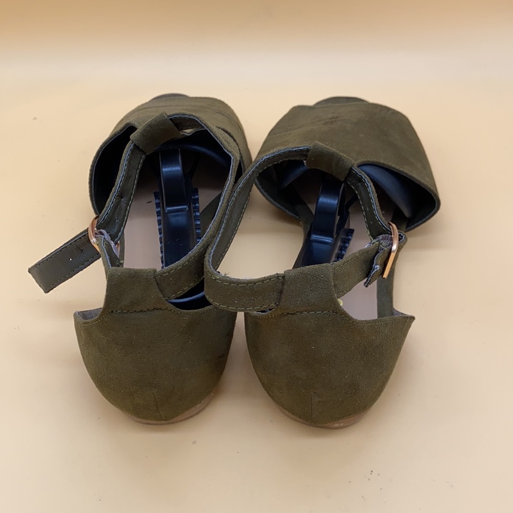 Bamboo sandals suede military green 9 - Picture 4 of 7